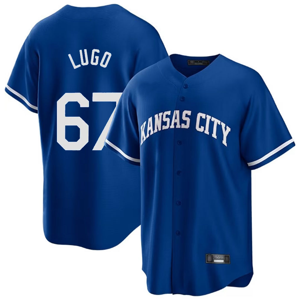Fenge KC.Royals #67 Seth Lugo Player Royal Game Home Stitched Jerseys