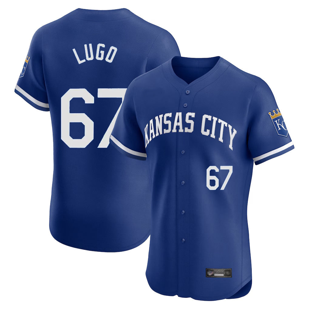 Fenge KC.Royals #67 Seth Lugo Player Royal Limited Elite Home Game Stitched Jerseys