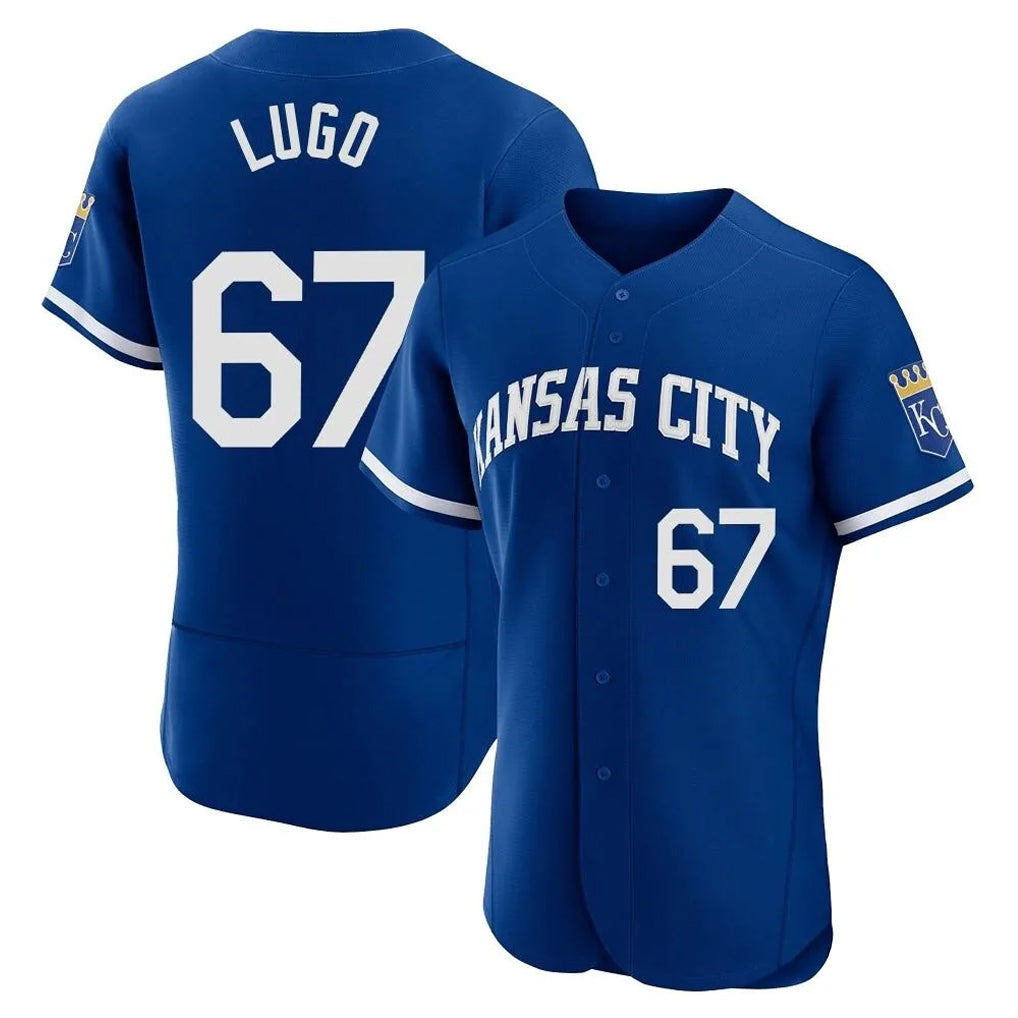 Fenge KC.Royals #67 Seth Lugo Player Royal Limited Elite Home Stitched Jerseys