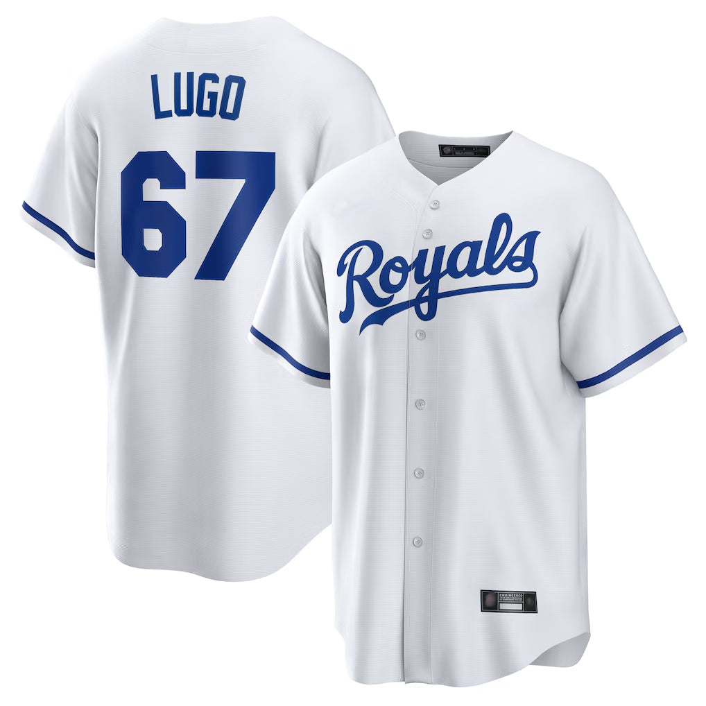 Fenge KC.Royals #67 Seth Lugo Player White Home Game Stitched Jerseys