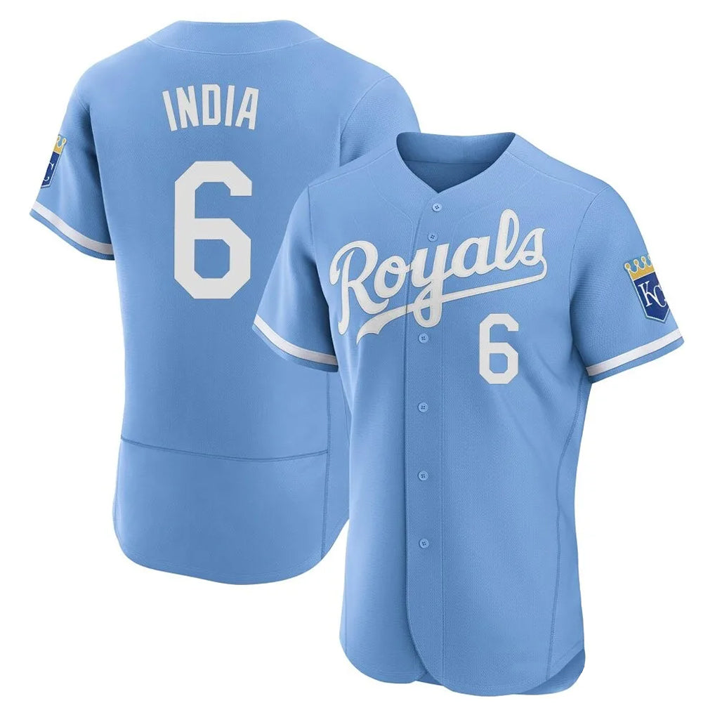 Fenge KC.Royals #6 Jonathan India Player Light Blue Alt Limited Elite Home Stitched Jerseys