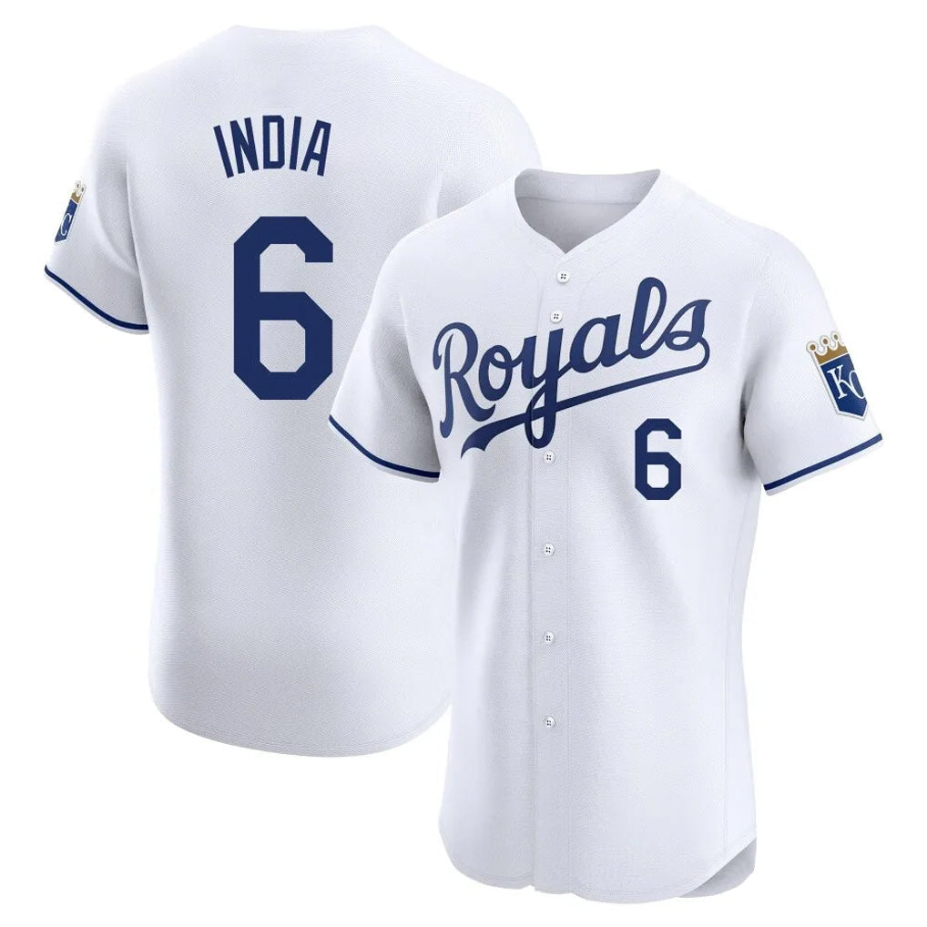 Fenge KC.Royals #6 Jonathan India Player White Alt Limited Elite Home Stitched Jerseys