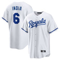 Fenge KC.Royals #6 Jonathan India Player White Home Game Stitched Jerseys