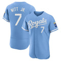 Fenge KC.Royals #7 Bobby Witt Jr. Player Light Blue Alt Limited Elite Home Stitched Jerseys