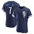 Fenge KC.Royals #7 Bobby Witt Jr. Player Navy City Connect Limited Elite Home Stitched Jerseys