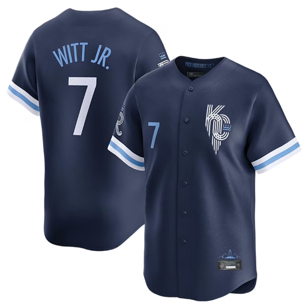Fenge KC.Royals #7 Bobby Witt Jr. Player Navy City Connect Limited Home Stitched Jerseys