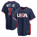 Fenge KC.Royals #7 Bobby Witt Jr. Player Navy USA 2026 World Classic Game Stitched Jerseys