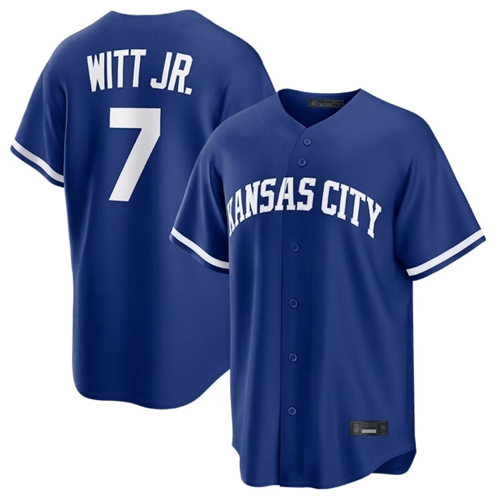 Fenge KC.Royals #7 Bobby Witt Jr. Player Royal Game Home Stitched Jerseys