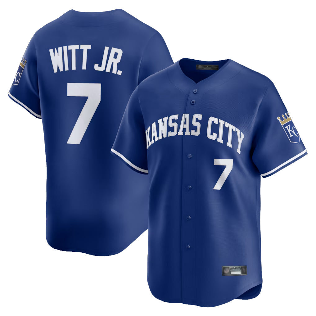 Fenge KC.Royals #7 Bobby Witt Jr. Player Royal Limited Home Stitched Jerseys