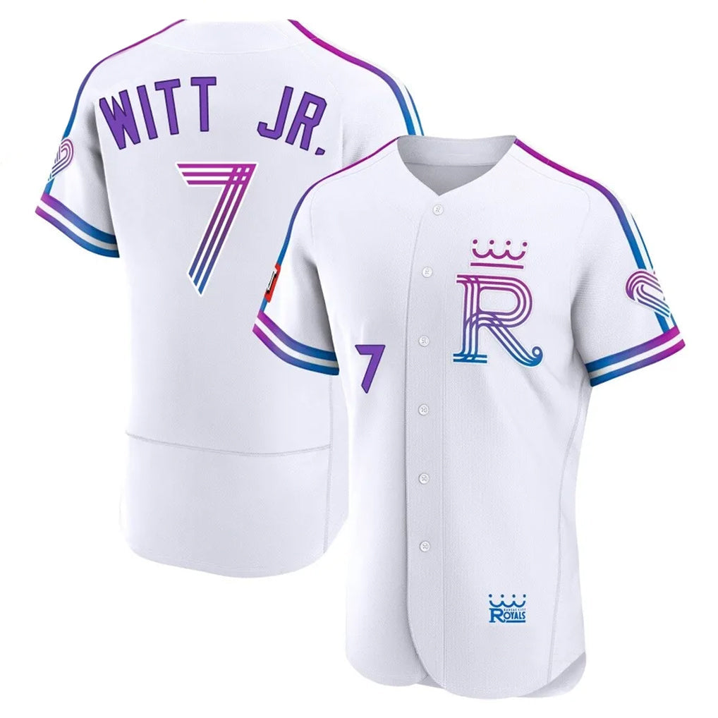 Fenge KC.Royals #7 Bobby Witt Jr. Player White 2026 City Connect Limited Elite Home Stitched Jerseys