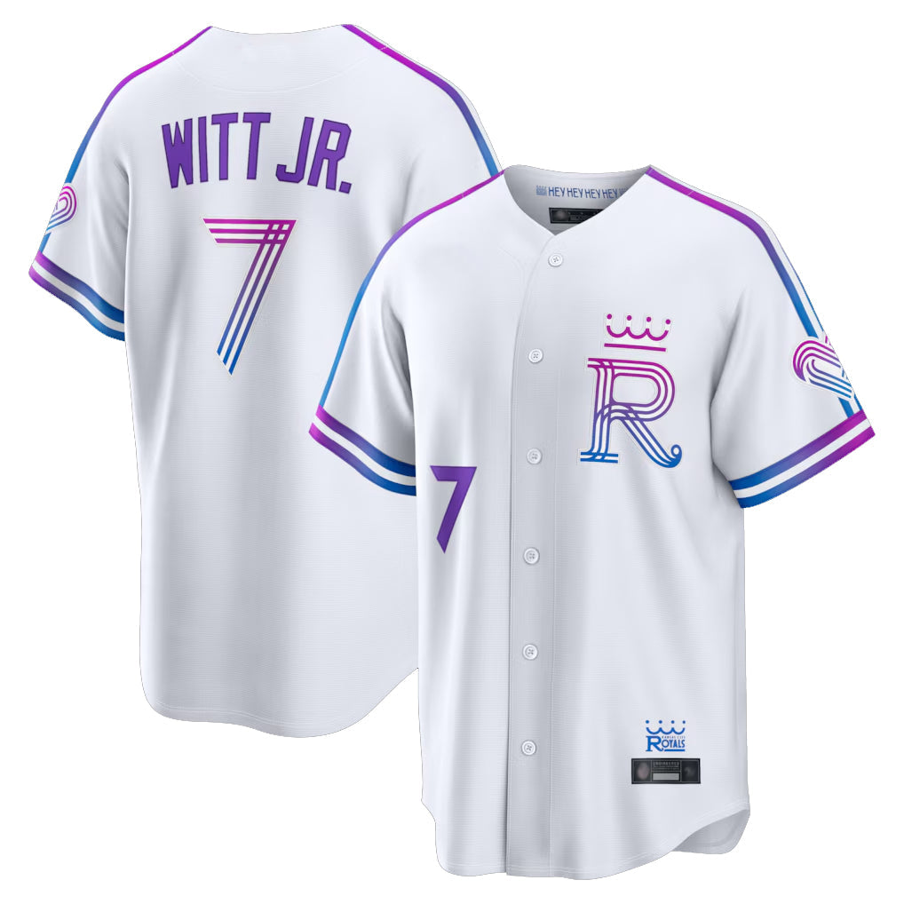 Fenge KC.Royals #7 Bobby Witt Jr. Player White 2026 City Connect Limited Home Stitched Jerseys