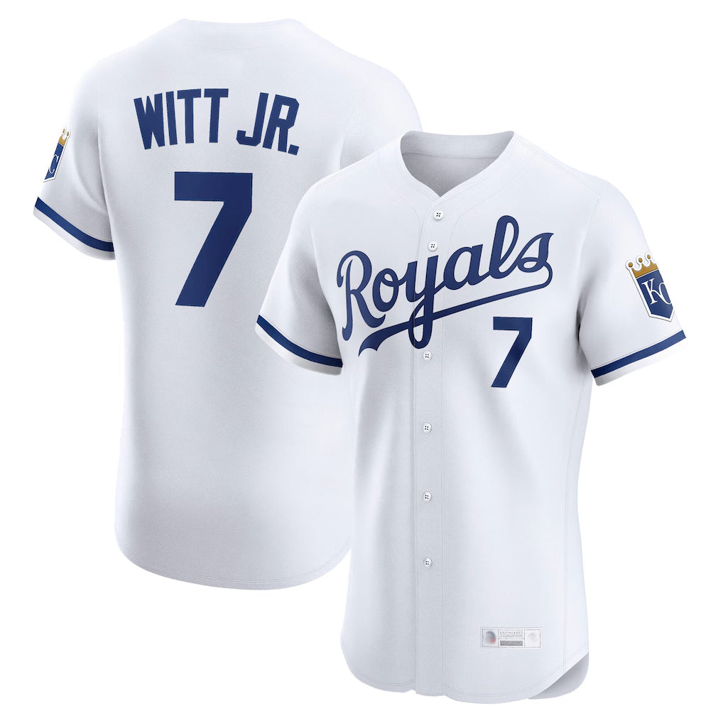 Fenge KC.Royals #7 Bobby Witt Jr. Player White Alt Limited Elite Home Stitched Jerseys