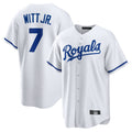 Fenge KC.Royals #7 Bobby Witt Jr. Player White Home Game Stitched Jerseys