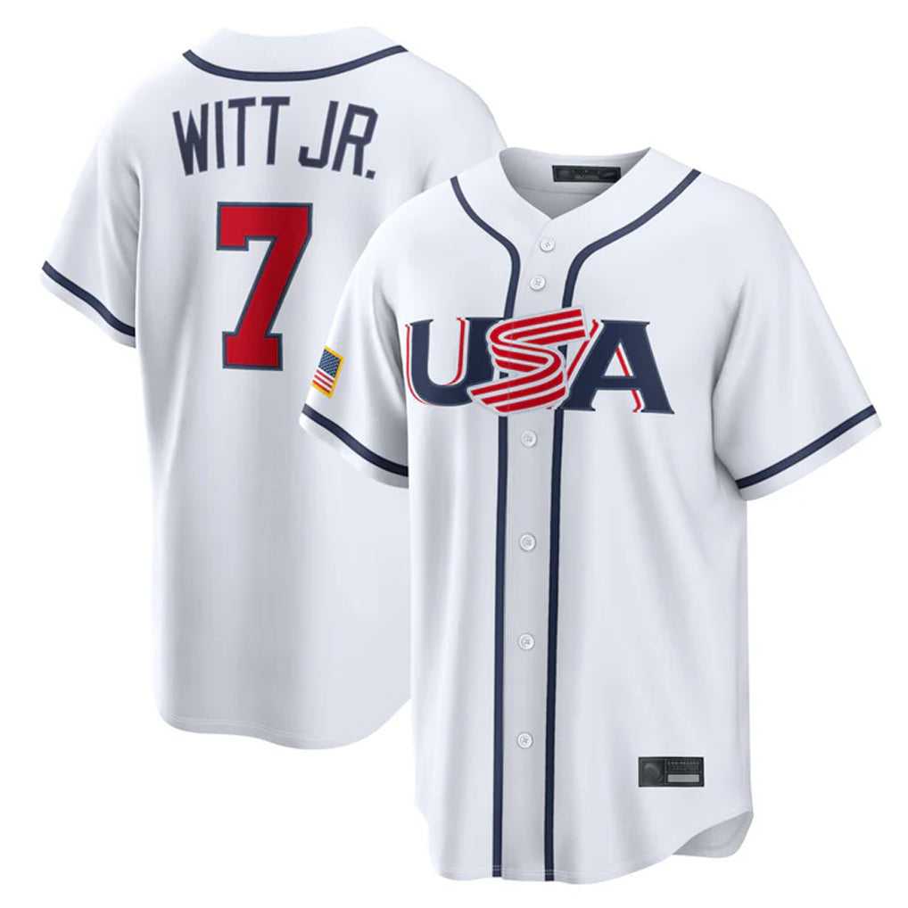 Fenge KC.Royals #7 Bobby Witt Jr. Player White USA 2026 World Classic Game Stitched Jerseys