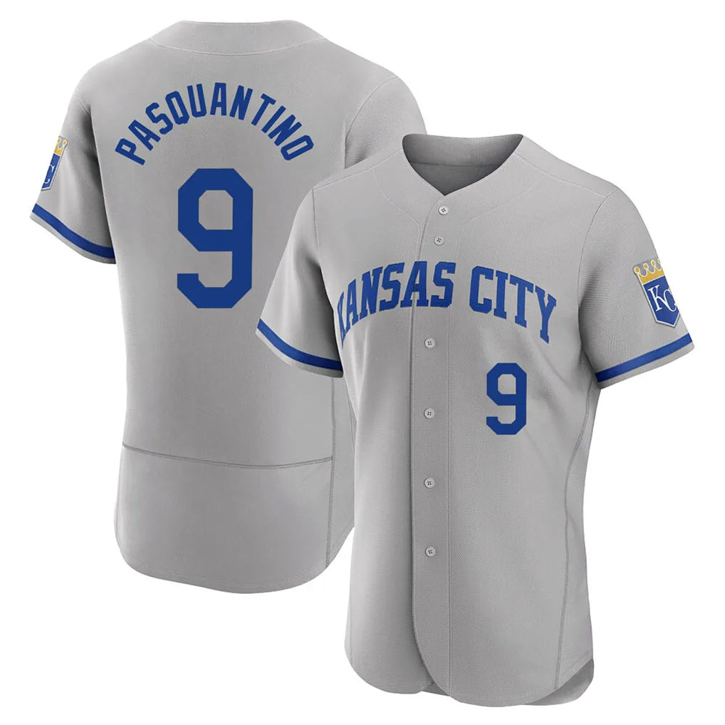 Fenge KC.Royals #9 Vinnie Pasquantino Player Gray Limited Elite Home Game Stitched Jerseys