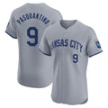 Fenge KC.Royals #9 Vinnie Pasquantino Player Gray Limited Elite Home Stitched Jerseys