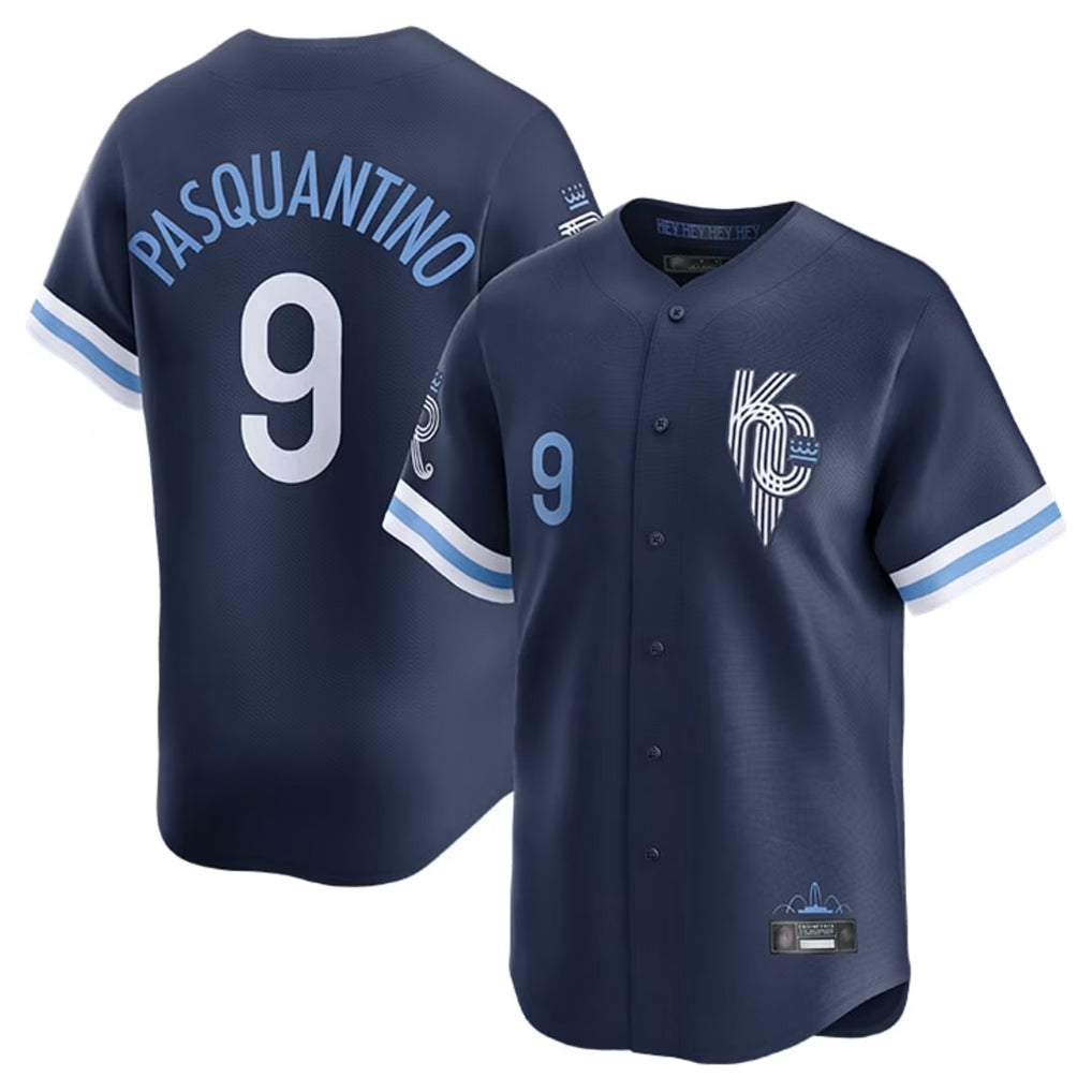 Fenge KC.Royals #9 Vinnie Pasquantino Player Navy City Connect Limited Home Stitched Jerseys