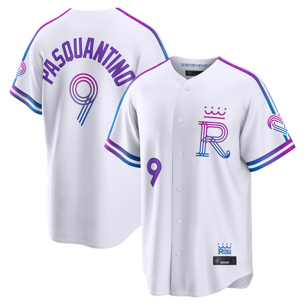 Fenge KC.Royals #9 Vinnie Pasquantino Player White 2026 City Connect Limited Home Stitched Jerseys