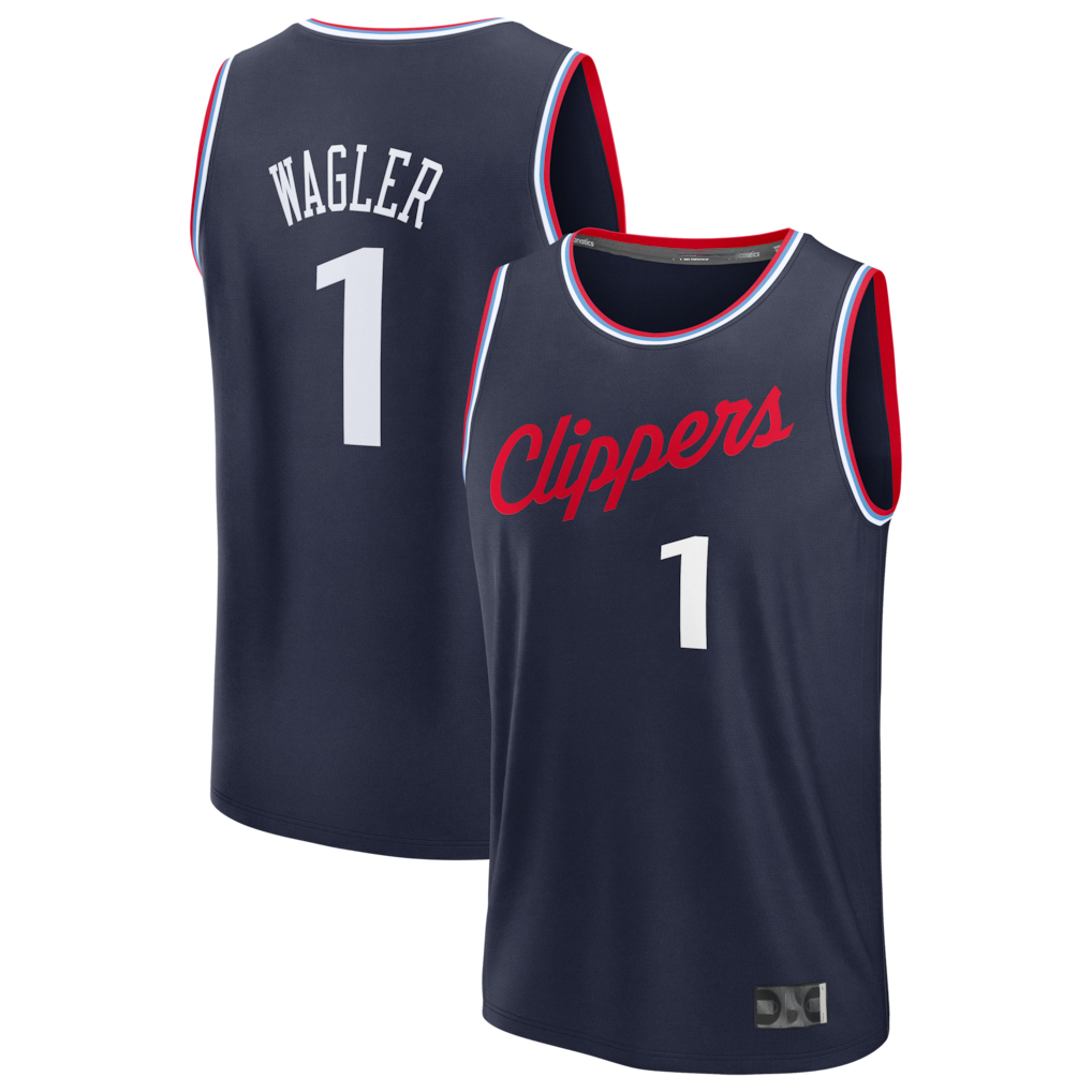 Fenge L.Clippers #1 Keaton Wagler Navy Draft First Round Pick Fast Break Stitched Jerseys - Icon Edition