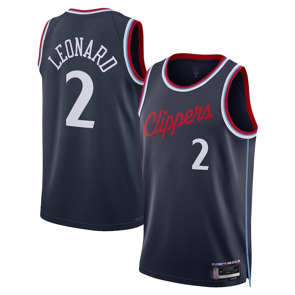 Fenge L.Clippers #2 Kawhi Leonard Navy 2024-2025 Swingman Stitched Jerseys - Icon Edition