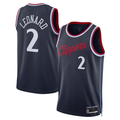 Fenge LA.Clippers #2 Kawhi Leonard Navy 2024-2025 Swingman Stitched Jerseys - Icon Edition