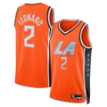 Fenge L.Clippers #2 Kawhi Leonard Orange 2025-2026 Swingman Stitched Jerseys - City Edition