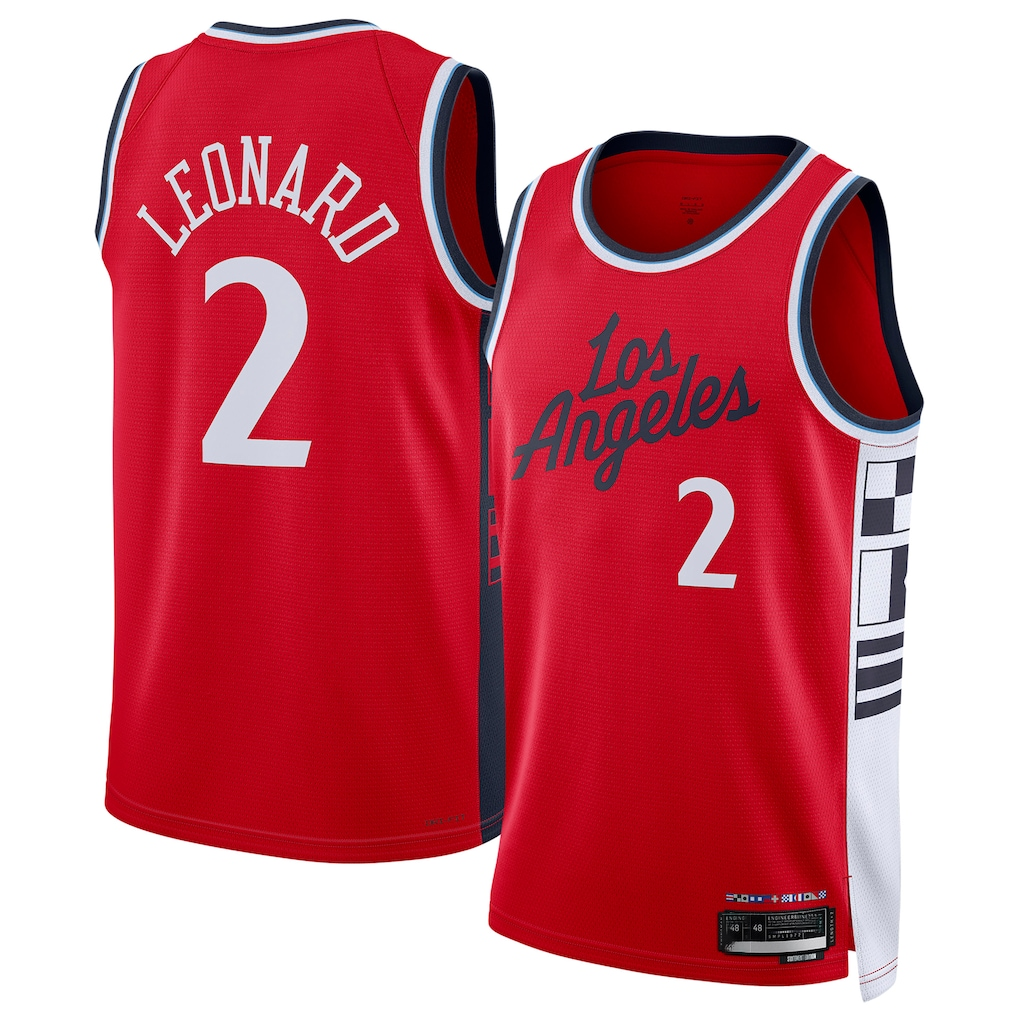 Fenge LA.Clippers #2 Kawhi Leonard Red 2024-2025 Swingman Stitched Jerseys - Statement Edition