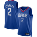 Fenge LA.Clippers #2 Kawhi Leonard Royal Swingman Stitched Jerseys - Icon Edition
