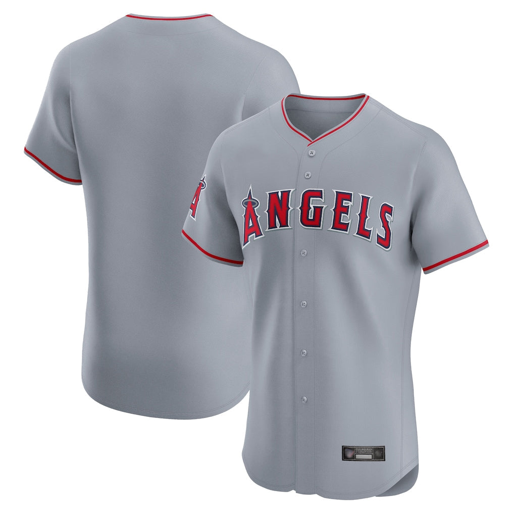 Fenge LA.Angels Gray Home Limited Elite Blank Player Stitched Jerseys
