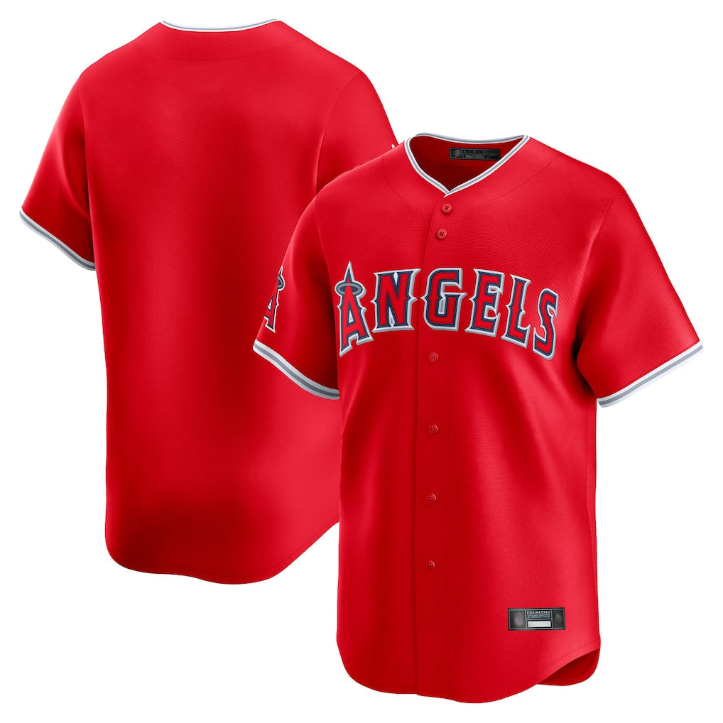 Fenge LA.Angels Red Home Limited Blank Player Stitched Jerseys