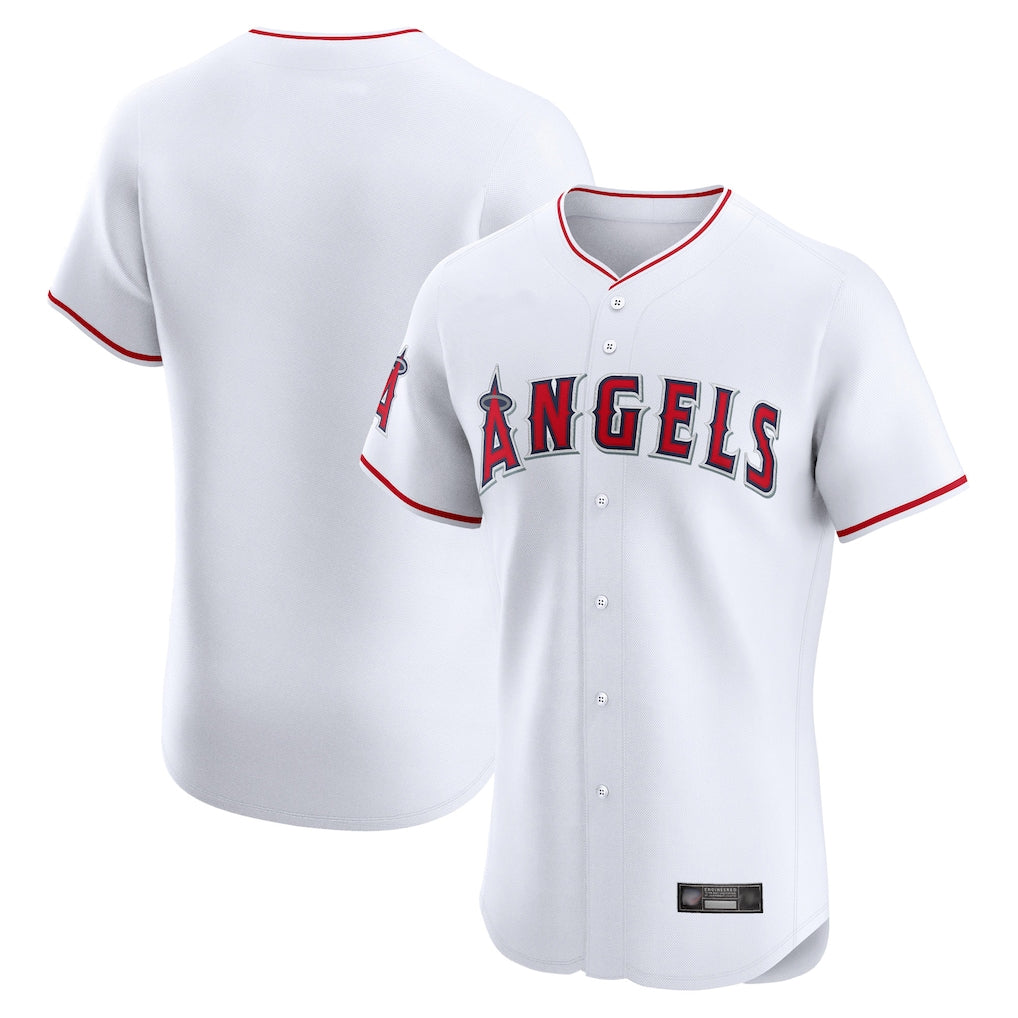 Fenge LA.Angels White Limited Elite Home Blank Player Stitched Jerseys
