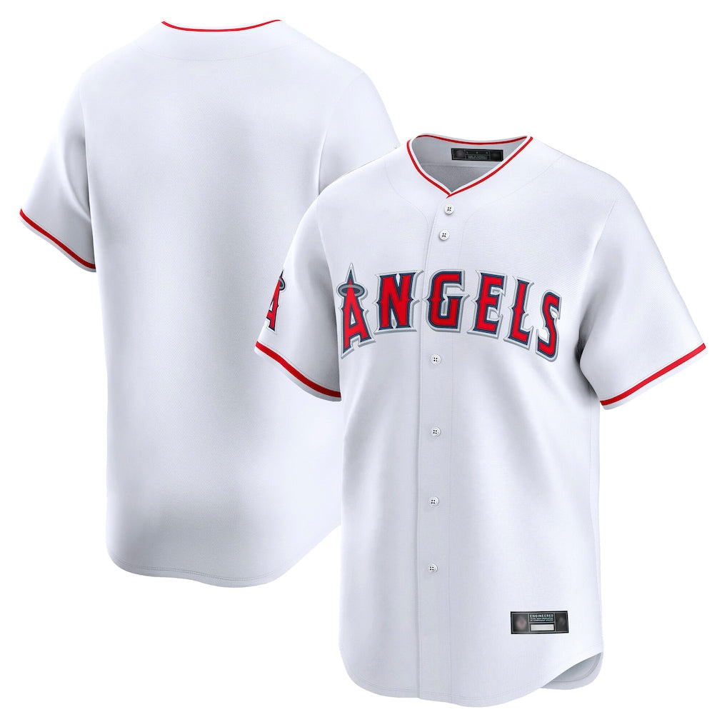Fenge LA.Angels White Limited Home Blank Player Stitched Jerseys