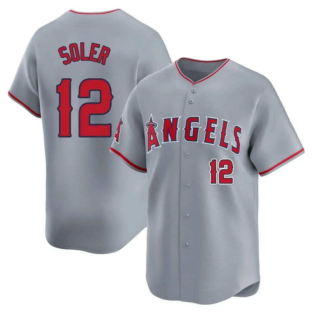 Fenge LA.Angels #12 Jorge Soler Player Gray Home Limited Stitched Jerseys