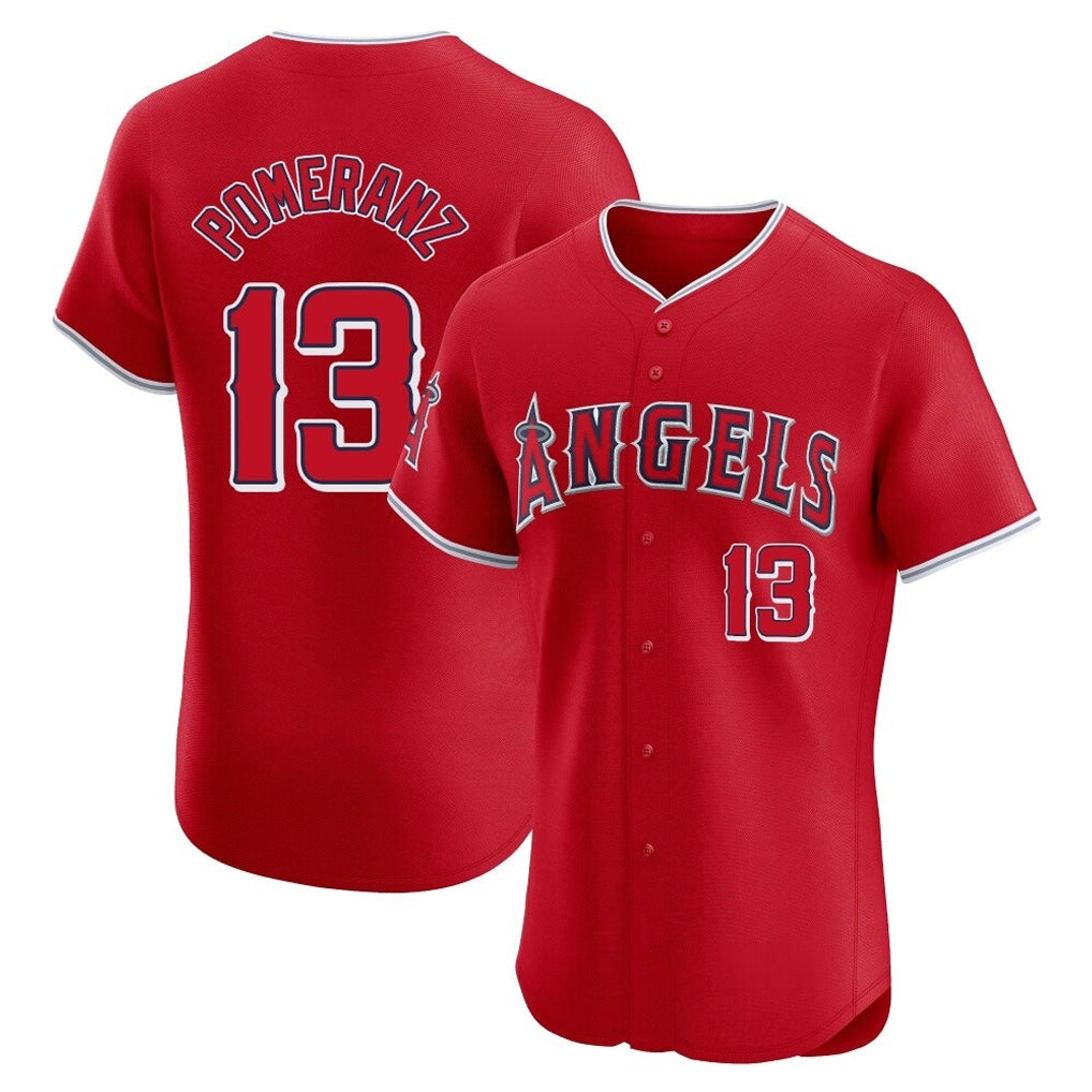 Fenge LA.Angels #13 Drew Pomeranz Player Red Home Limited Elite Stitched Jerseys