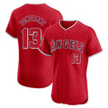 Fenge LA.Angels #13 Drew Pomeranz Player Red Home Limited Elite Stitched Jerseys