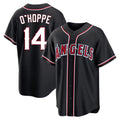 Fenge LA.Angels #14 Logan O'Hoppe Player Black Fashion Out Home Game Stitched Jerseys