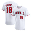 Fenge LA.Angels #18 Nolan Schanuel Player White Limited Elite Stitched Home Jerseys