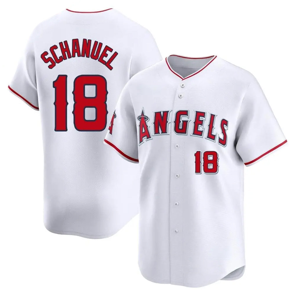 Fenge LA.Angels #18 Nolan Schanuel Player White Limited Home Stitched Jerseys