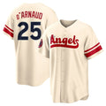 Fenge LA.Angels #25 Travis d'Arnaud Player Cream City Connect Home Stitched Jerseys