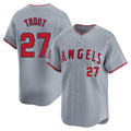 Fenge LA.Angels #27 Mike Trout Player Gray Home Limited Stitched Jerseys