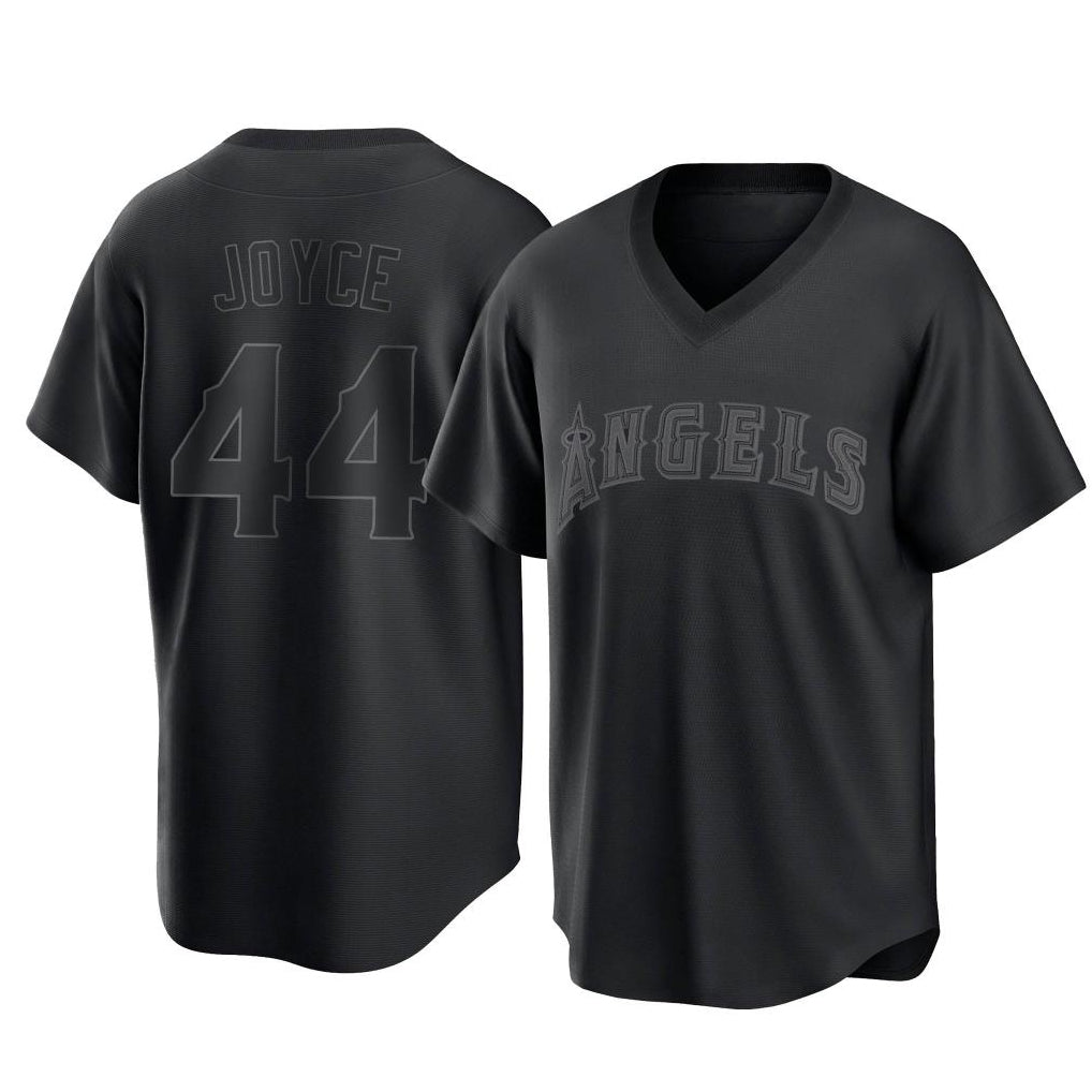 Fenge LA.Angels #44 Ben Joyce Player Black Pitch Fashion T-shirt Stitched Jerseys