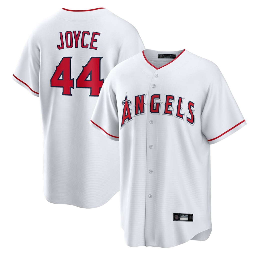 Fenge LA.Angels #44 Ben Joyce Player White Home Game Stitched Jerseys
