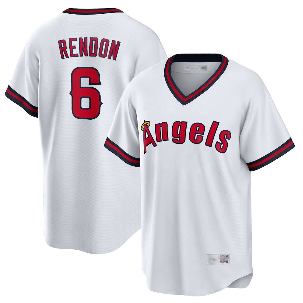 Fenge LA.Angels #6 Anthony Rendon Player White T-shirt Home Game Stitched Jerseys