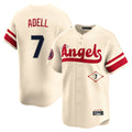 Fenge LA.Angels #7 Jo Adell Player Cream City Connect Limited Home Stitched Jerseys