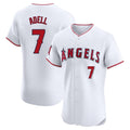 Fenge LA.Angels #7 Jo Adell Player White Limited Elite Stitched Home Jerseys