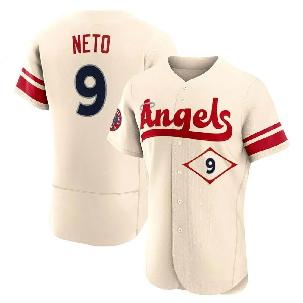 Fenge LA.Angels #9 Zach Neto Player Cream City Connect Limited ELite Home Stitched Jerseys