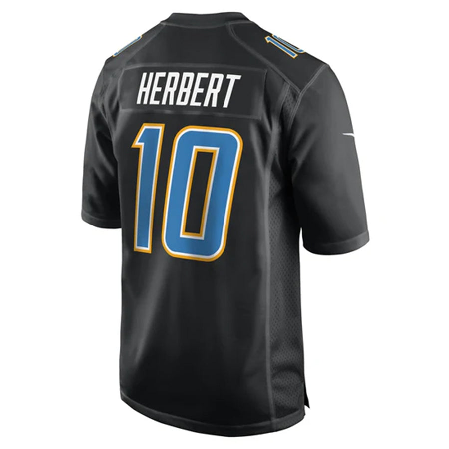 Fenge LA.Chargers #10 Justin Herbert Player Black Fashion Stitched Jerseys