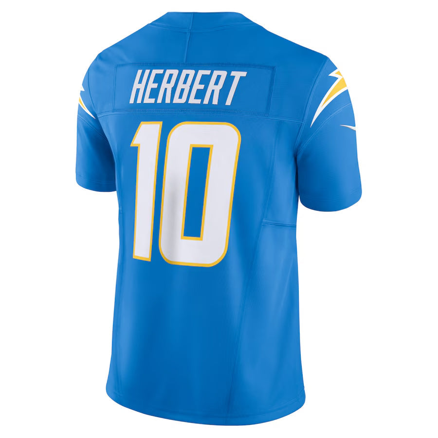 Fenge LA.Chargers #10 Justin Herbert Player Blue Vapor F.U.S.E. Limited Stitched Jerseys