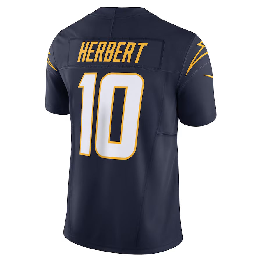 Fenge LA.Chargers #10 Justin Herbert Player Navy Vapor F.U.S.E. Limited Stitched Jerseys