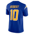 Fenge LA.Chargers #10 Justin Herbert Player Royal Vapor F.U.S.E. Limited Stitched Jerseys